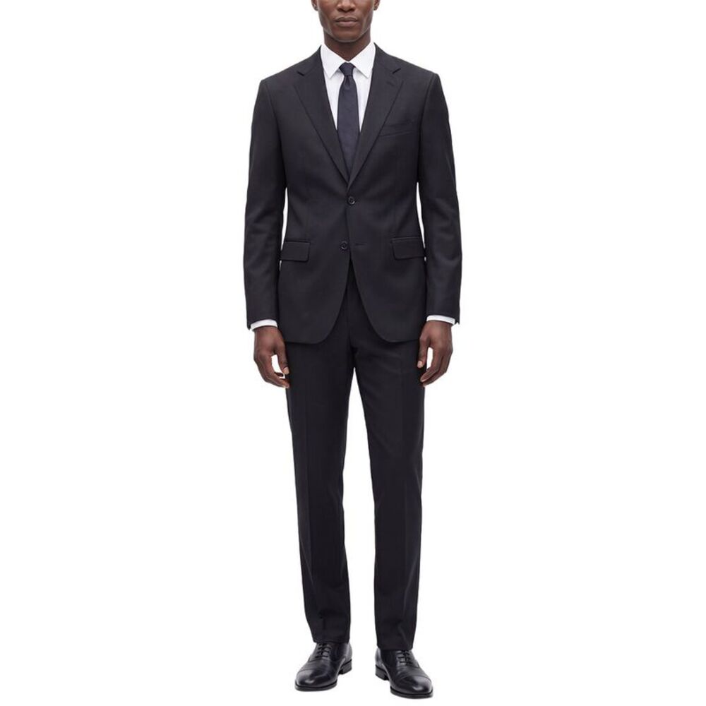 Canali Mens 2Pc Wool Suit, Black